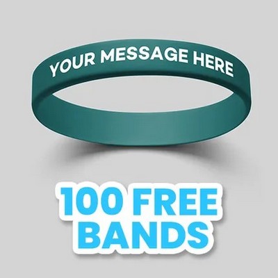 Custom Screen-Printed Wristbands - 1/2"