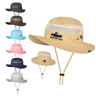 UV Protection Wide Brim Bucket Hat